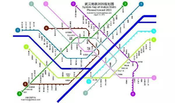 武汉十几条在建和规划地铁线路图及站点（图）
